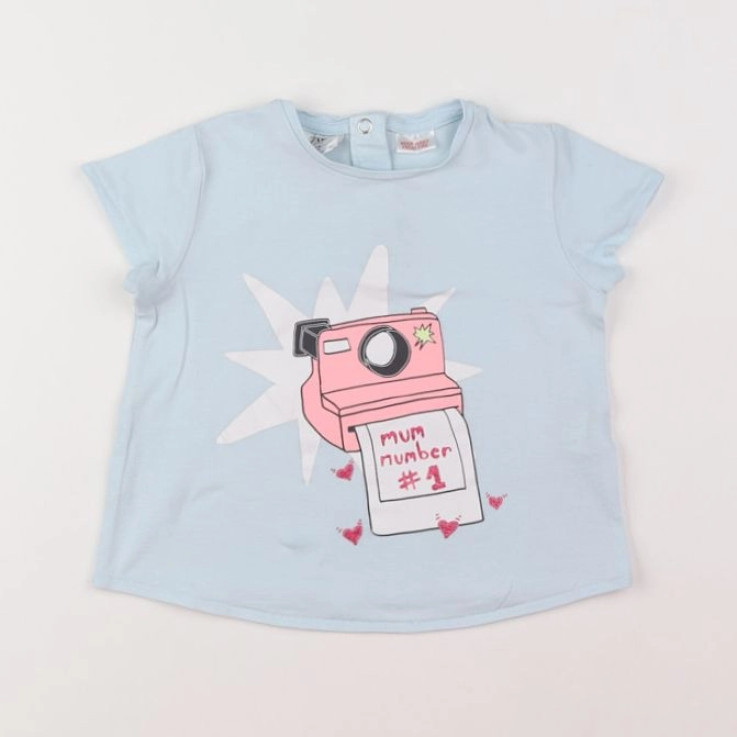 Zara - tee-shirt bleu - 12/18 mois